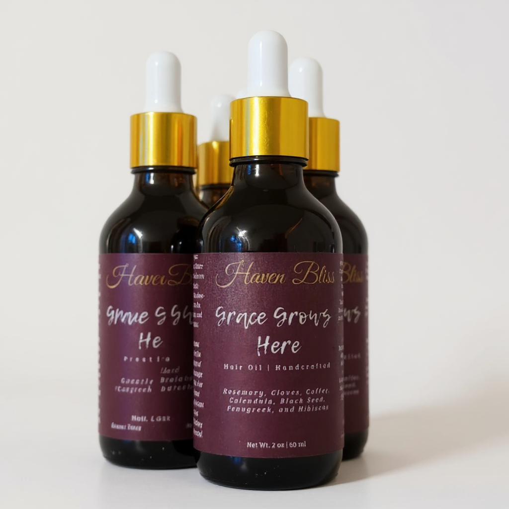 🌿 Grace Grows Here | Botanical Hair Oil