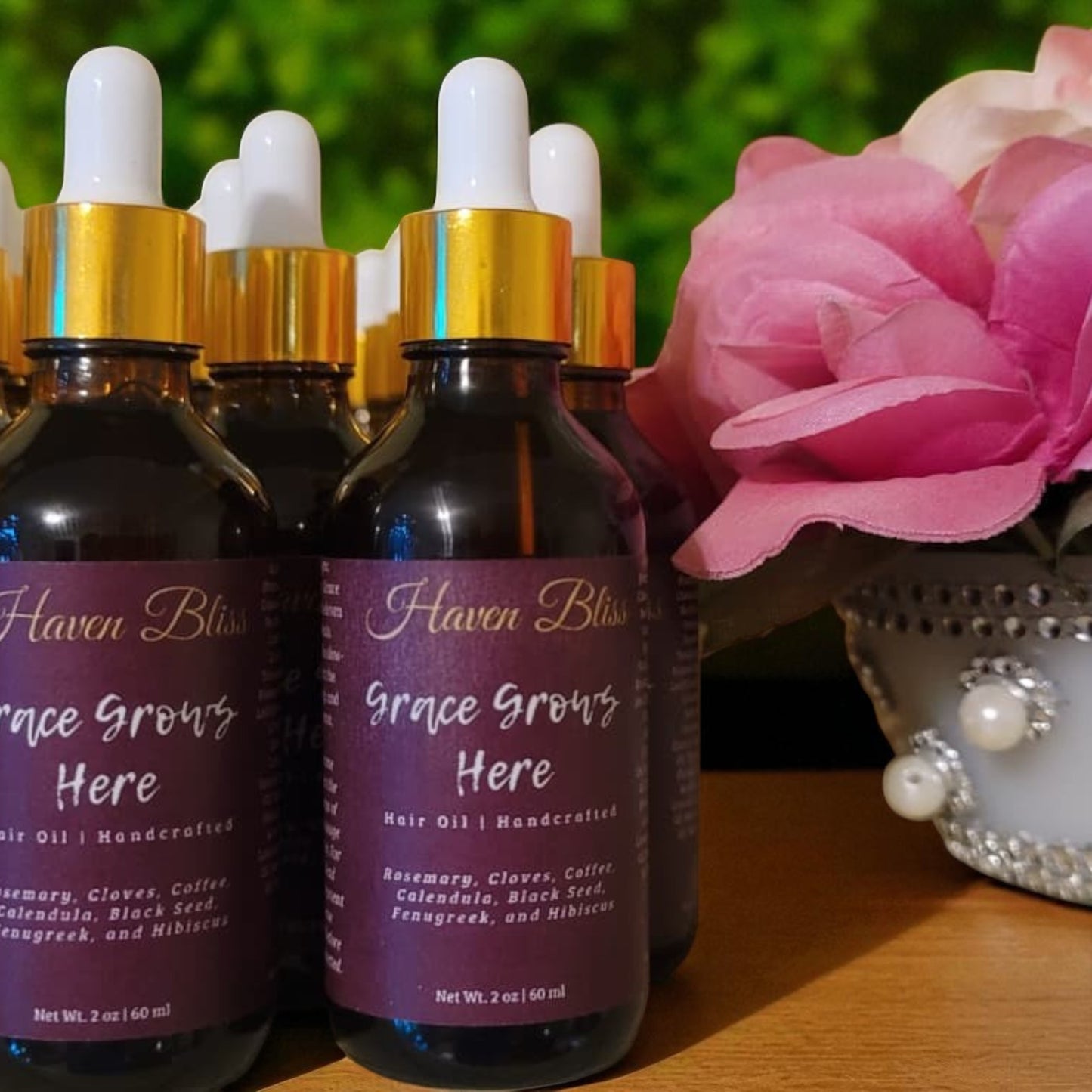 🌿 Grace Grows Here | Botanical Hair Oil