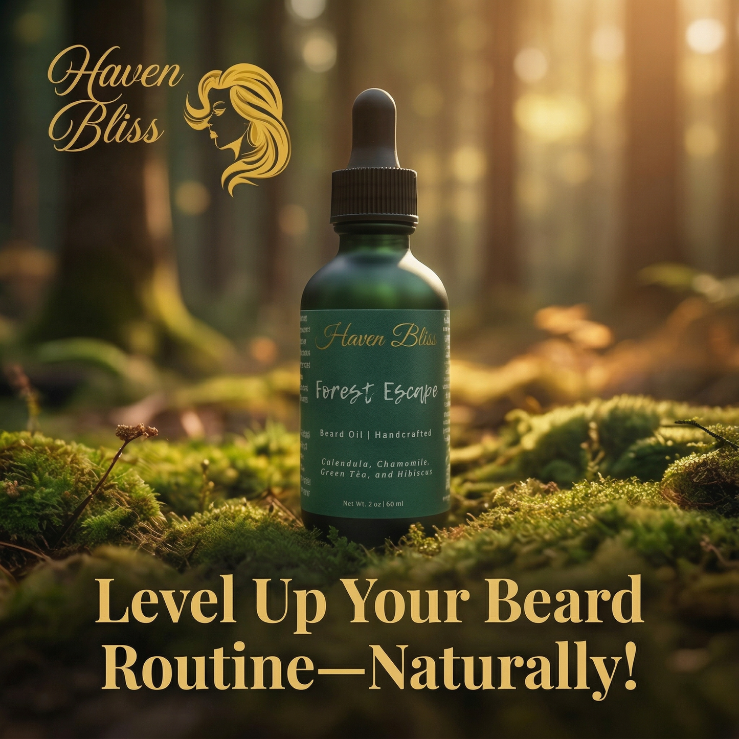 Forest Escape Lightweight Non-Greasy Beard Oil 2 oz