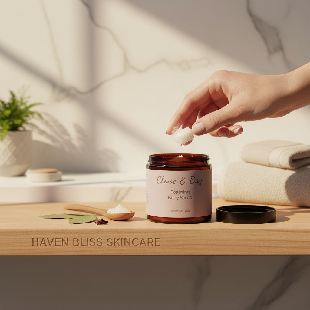 Clove & Bay Foaming Body Scrub 8oz