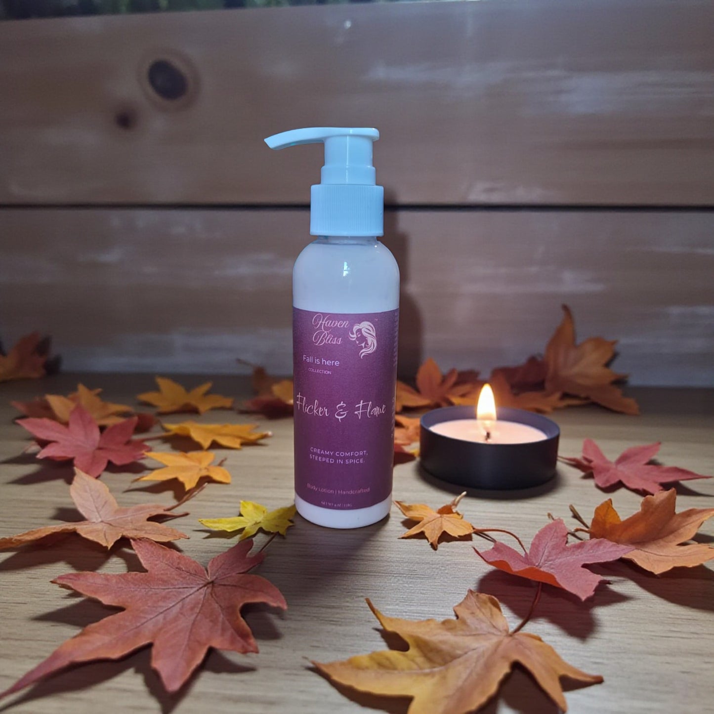 Fall Hydrating Body Lotion - Flicker & Flame | Shea, Apricot, and Squalane, 4 oz.